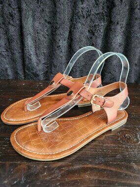 Michael Kors Kristin Brown Thong Flat Sandals/Sz. 7 EUC